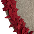 Overlapping Flowers Christmas Tree Skirt - natural with red - 60" - ARCADIA HOME